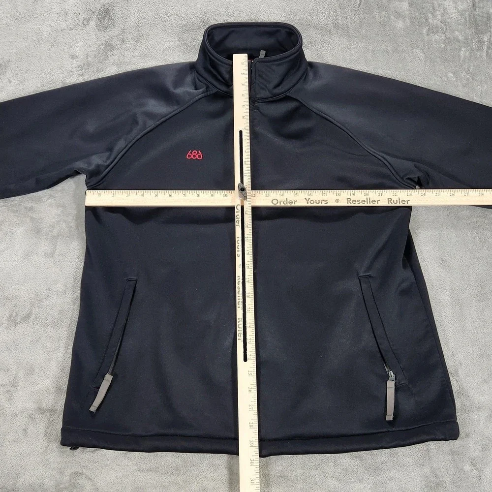 686 Jacket Mens XL Black SMARTY Tech Softshell Fleece Lined Ski Snowboard